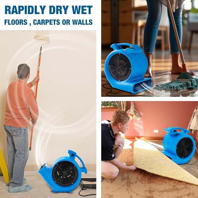 Mounto 1/2hp Air Mover Floor Drying Blower Fan - Image 6