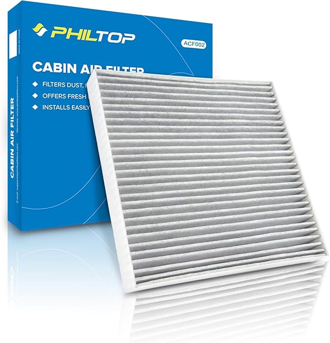 PHILTOP Premium HEPA Cabin Air Filter w/Dual Activated Carbon, Compatible by PHILTOP