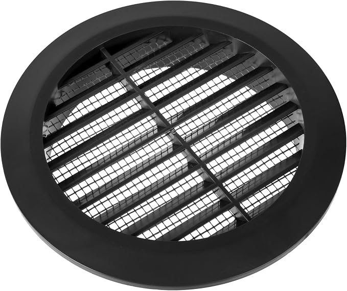 Black 4" Inch Round Ventilation Grille - Image 3