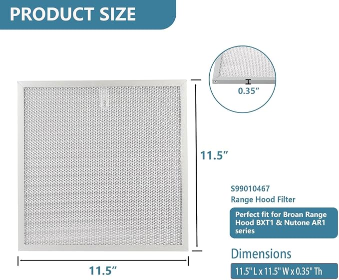 S99010467 Range Hood Filter 11.5" x 11.5" Replacement - Image 2