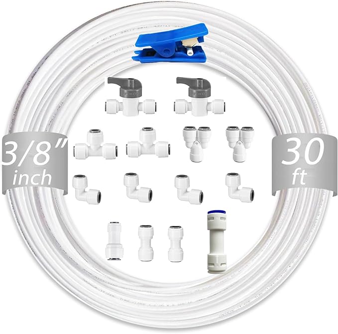 NSF 3/8" inch Water Line Tubing and Push to Connect Fittings by Unknown