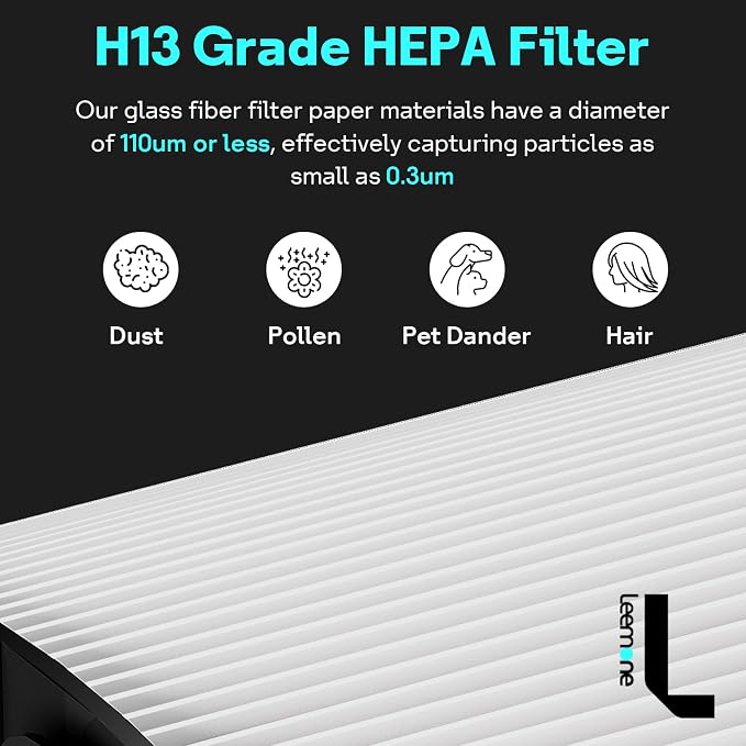 Leemone True HEPA+Carbon Filter 2-Pack Replacement - Image 5