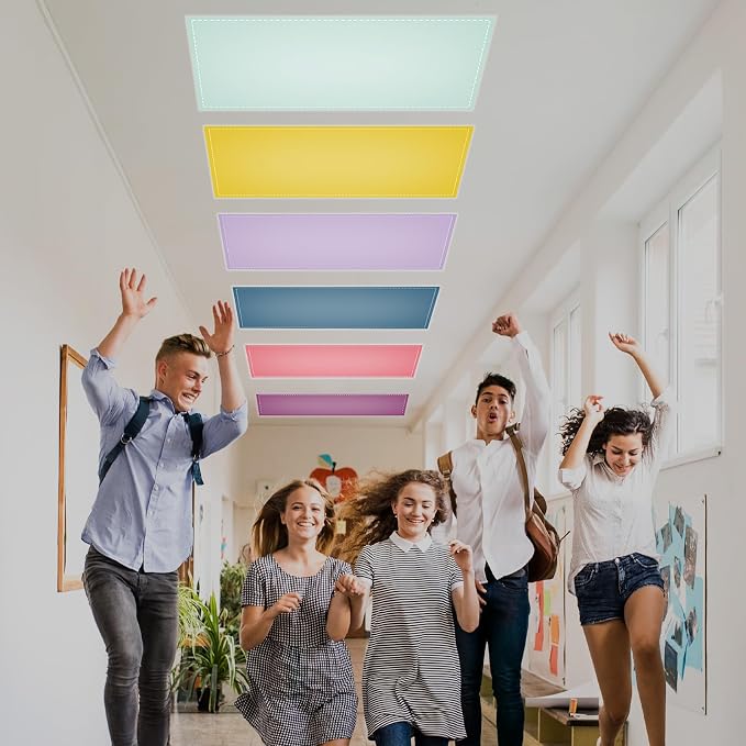 QOUBAI 12PCS Fluorescent Light Covers, 4 x 2 Feet Magnetic Light Cover - Image 4