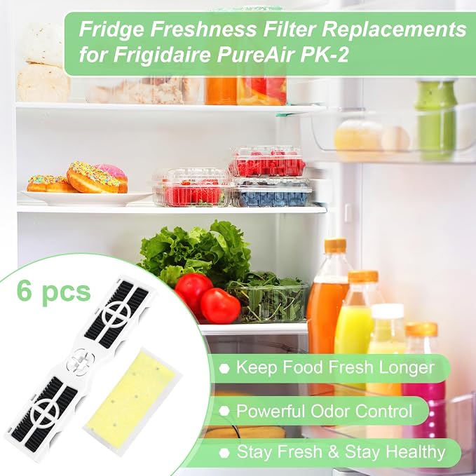 2 AF-2 Air Filters & 4 PK-2 Produce Keeper Refill Replacement Kit – Compatible - Image 3