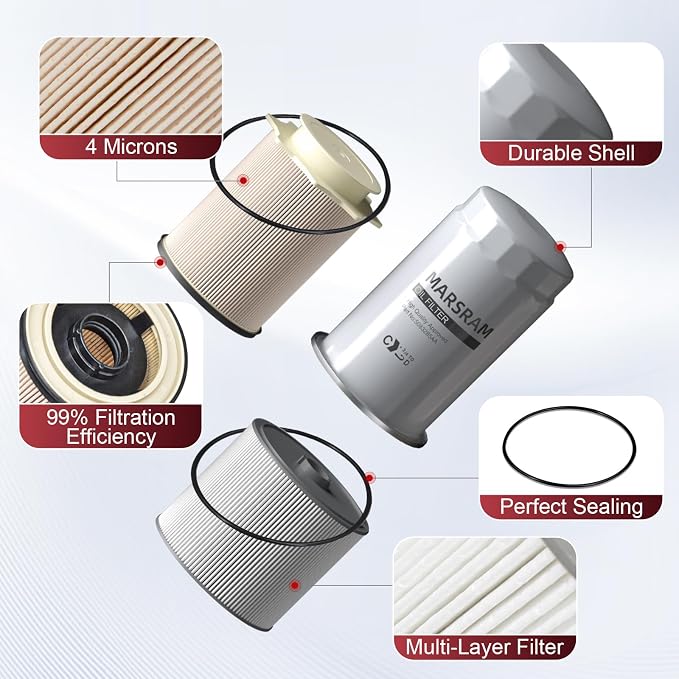 Marsram 6.7 Cummins Fuel Filter and Oil Filter Kit Fits - Image 4