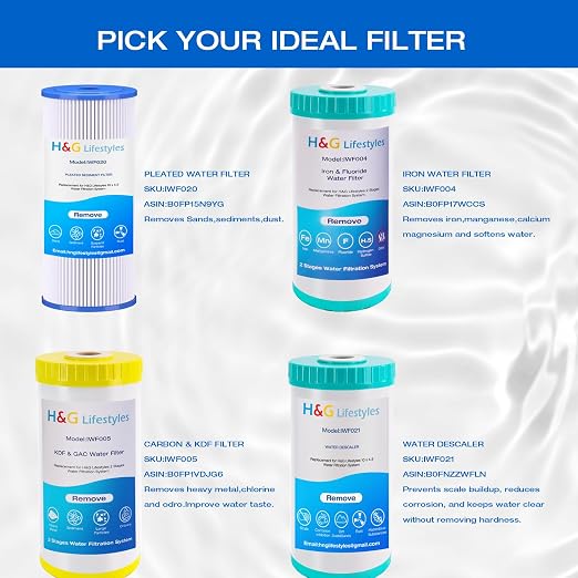 H&G Lifestyles 10" x 4.5 Water Descaler, Anti Scale Phosphate Filter Saltless - Image 8