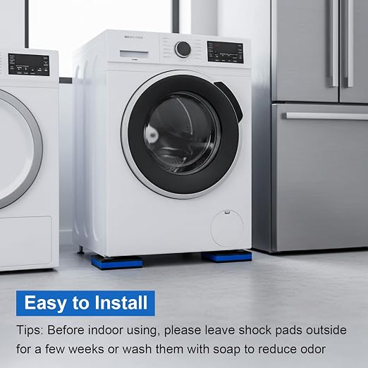 8 PCS Anti Vibration Pads for Washing Machine-4'' X 4'' X 7/8'' | Sound - Image 4