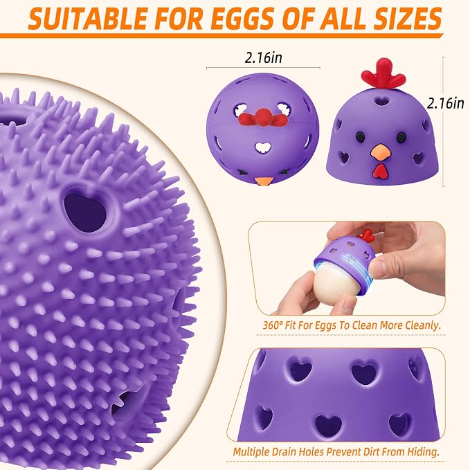 Egg Washer for Fresh Eggs, Egg Scrubber for Fresh Eggs, Egg Brush for Cleaning - Image 5