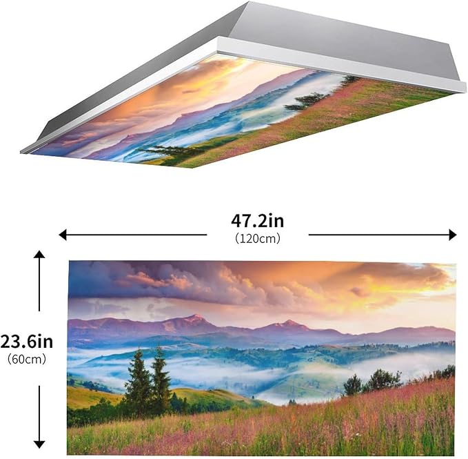2PCS Landscape Magnetic Fluorescent Light Covers - Image 2