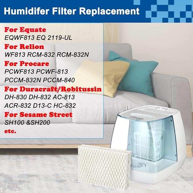 4 Pack WF813 Humidifier Filter Replacement, Upgraded Humidifier Wick Filter - Image 5