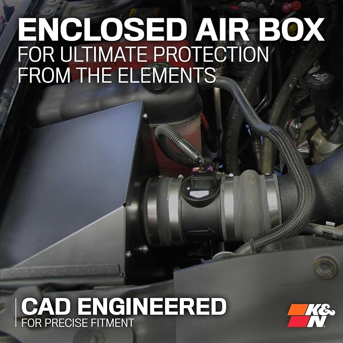 K&N Cold Air Intake System: High-Flow Air Filter, Increase Performance & - Image 6