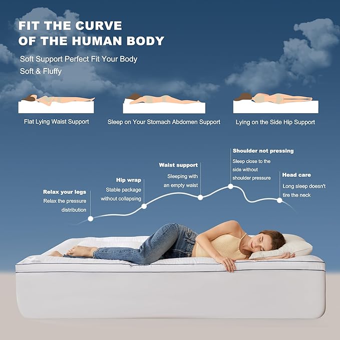 BEDLORE California King Mattress Topper, Thick Pillow Top Pad for Back Pain Relief, Cooling Soft Mattress Cover with Deep Pockets 6-18 inch