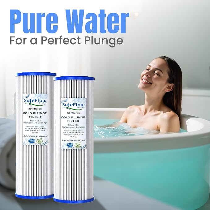 10in Ice Bath Chiller Filters 20 Micron 10" x 2.5" Water Filter Replacement - Image 2