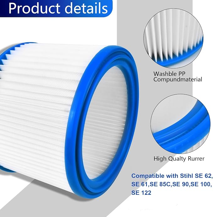 Vacuum Replacement Filters, Vacuum Cleaner Cartridge HEPA Filter, Compatible - Image 3