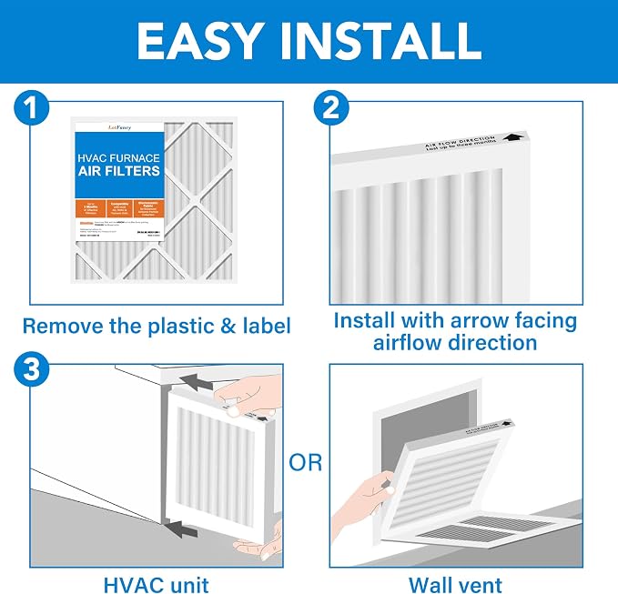 LotFancy 14x25x1 Air Filter MERV 13 6-Pack, Electrostatic Pleated HVAC Furnace - Image 7