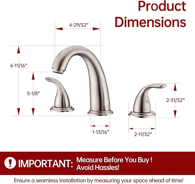 sumerain Two Handle Roman Tub Faucet Brushed Nickel with Valve, High Flow