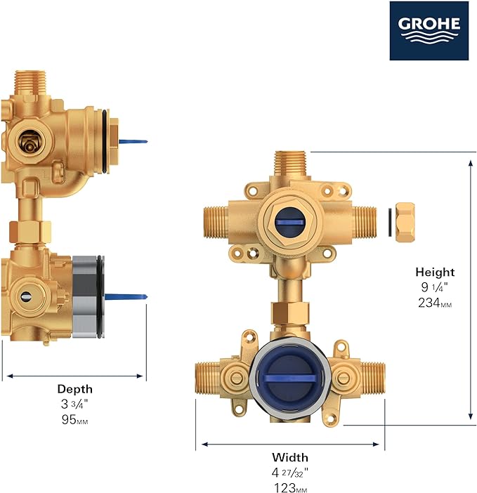 Grohe 29429000 Cosmopolitan Pressure Balance Shower Set, Starlight Chrome