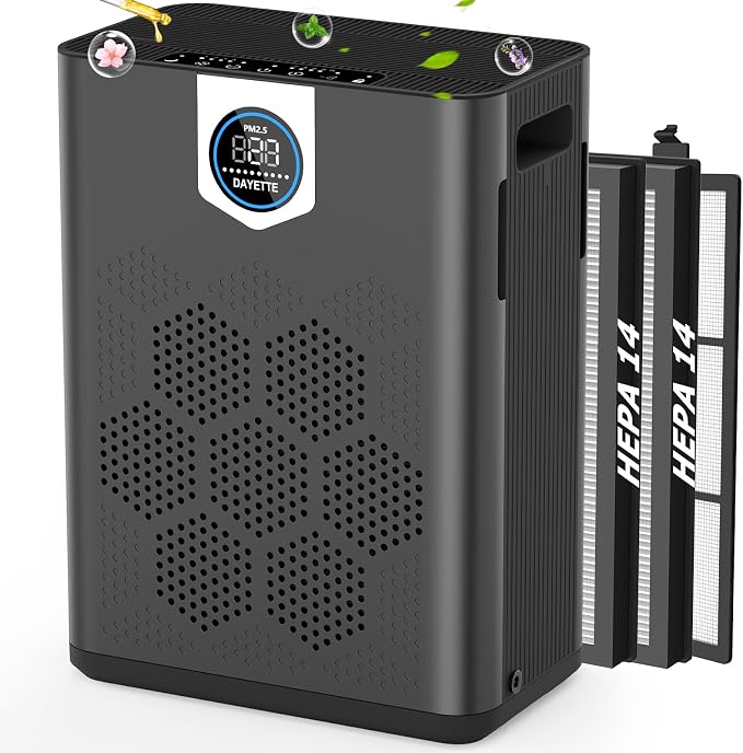 DAYETTE Air Purifier for Home Large Room Bedroom Up to 3000 Ft² by Dayette