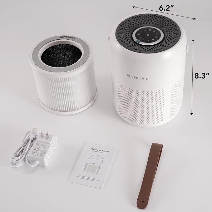 FULMINARE Air Purifiers for Home Bedroom H13 True HEPA Air Purifier, 3 Speeds - Image 8