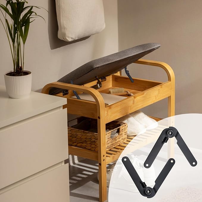 2 Pcs 180 Degree Rotatable Support Hinges, 9 Inch Folding Lid Support Hinges - Image 7