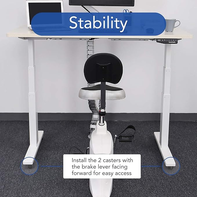 FlexiSpot Height Adjustable Desk Leg Casters Wheels Set of 4 pcs - Image 4