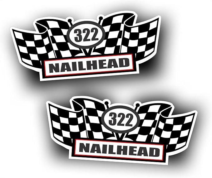 2X Engine Window Air Cleaner Sticker Decal, 322 Nailhead by Solar+Graphics+USA