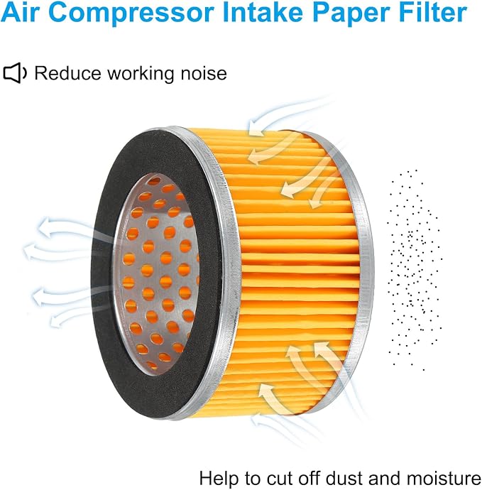 PATIKIL 3.2 x 2 Inch Air Compressor Intake Paper Filter 4 Pack Piston Type Air - Image 4