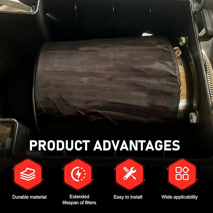 Air Filter Cover, Thickened Car Cold Air Intake Filter Dust Sock Cover - Image 3