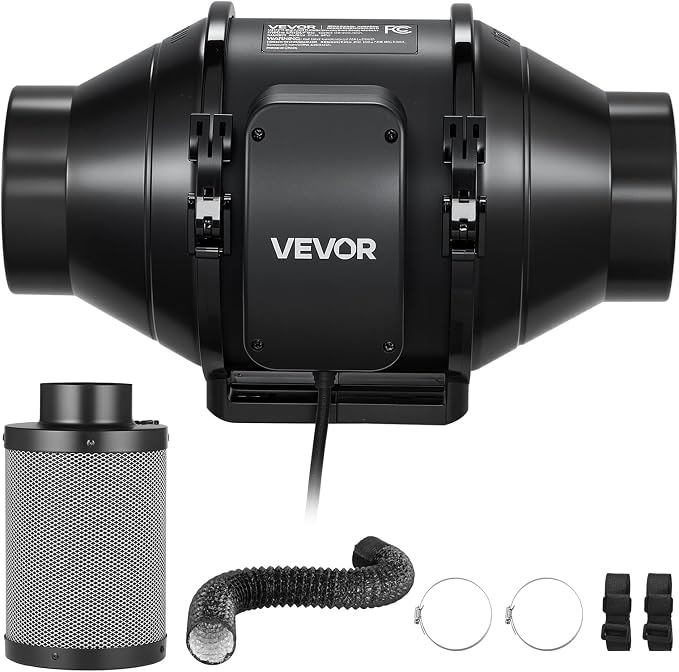 VEVOR 4" Air Filtration Kit, 180 CFM Inline Duct Fan - Image 9