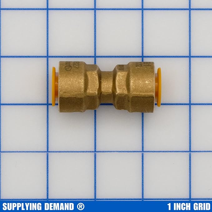 Supplying Demand SB1 1/2 Inch Quick Connect HVAC Brass Coupler Fitting - Image 3