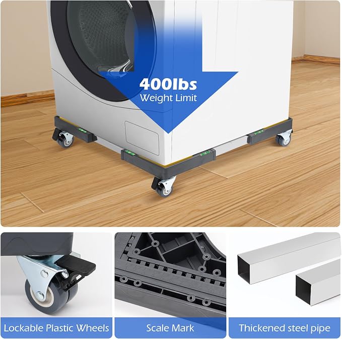 Nefish Heavy Duty Dolly for Washing Machine Adjustable Mini Fridge Stand washer - Image 7