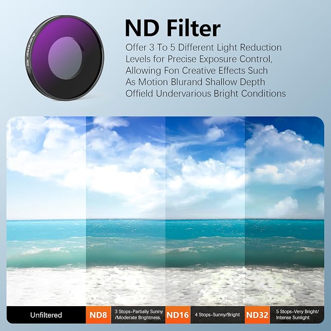 AMAZEAR Filters Set for Insta360 GO Ultra, Insta 360 Pro Accessories Neutral - Image 3
