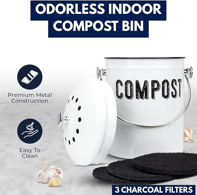 Granrosi Countertop Compost Bin Kitchen - Image 2