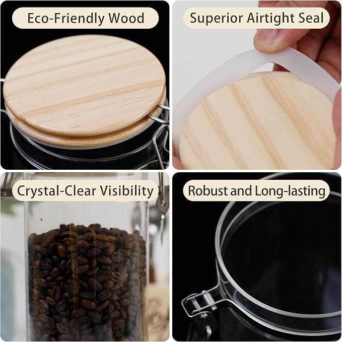 Glass Storage Jars Set Elegant Containers - Image 3
