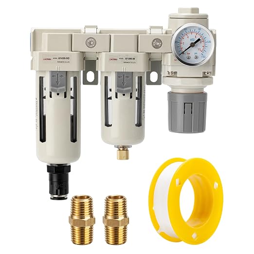 Air Pressure Regulator, Air Moisture Filter 3/4 NPT, Air Compressor Water by LNCHKA