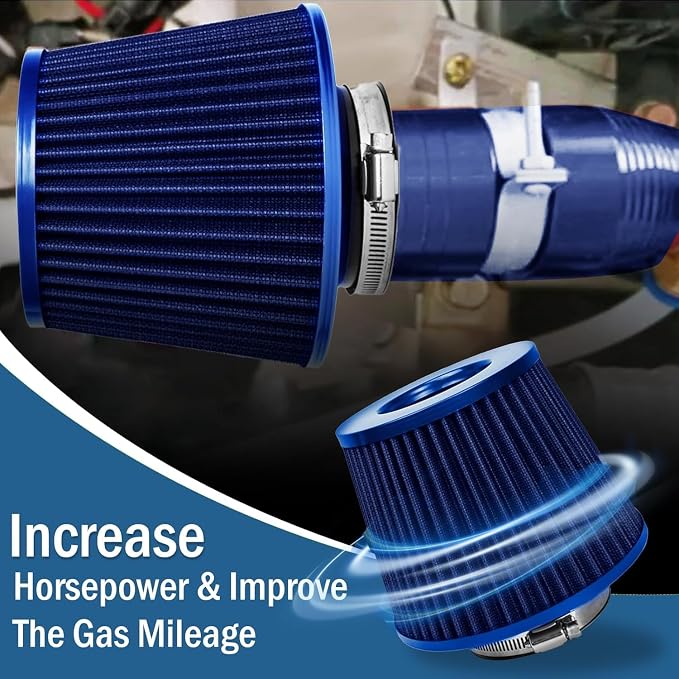 Universal Clamp-On Air Intake Filter, High Performance, Washable Filter - Image 7