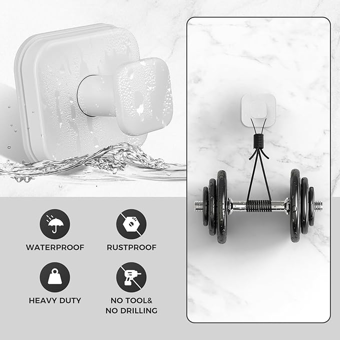 Shower Hooks for Inside Shower,Reusable Suction Cup Hooks for Glass Window,Mirror,Removable Towel Hooks for Bathroom,2 Pack(White)