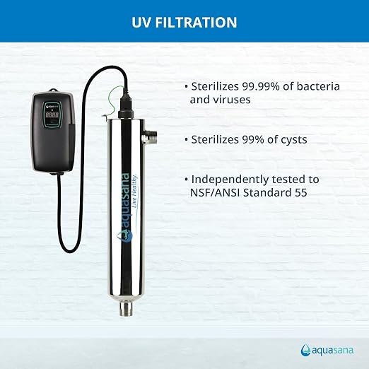 Aquasana Whole House Well Water Filter | 500K Gallons | UV, Carbon & KDF | - Image 4