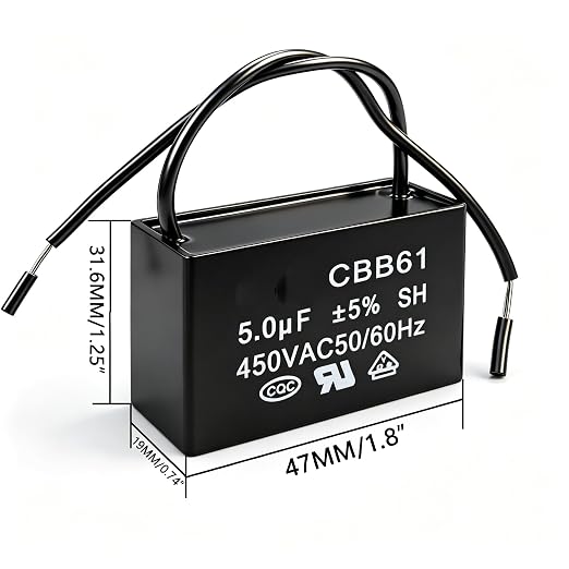 Twidec/2Pcs CBB61 Ceiling Fan Capacitor 450V AC 50/60Hz Run Capacitor 2-Wire - Image 4