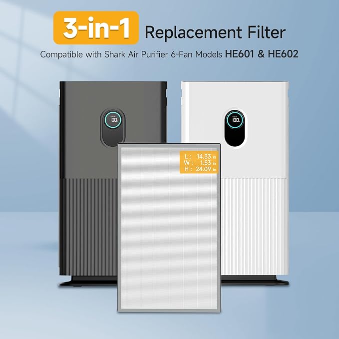 4 Packs HE601 HE602 Replacement Filter Compatible - Image 2