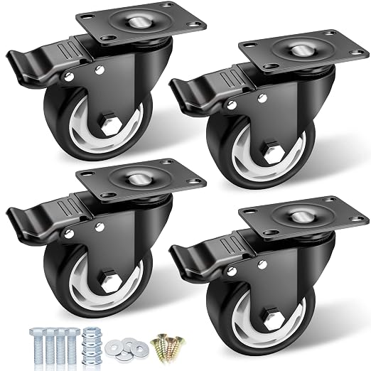 Casters, Top Plate Swivel Wheels, Locking Casters by ATrustedCasterWheelsBrand