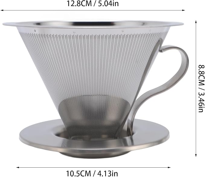 316 Stainless Steel Pour Over Coffee Dripper - Image 4
