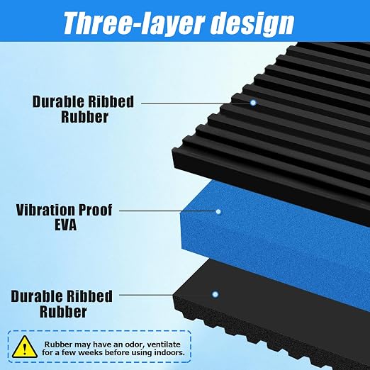 Jiozermi 4 Pcs Anti Vibration Pads, Heavy Duty Rubber Sound Dampening Mat Shock - Image 4