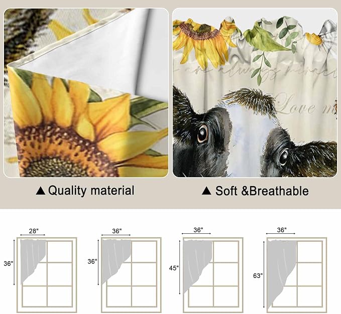 Yellow Sunflowers Swag Valances - Image 5