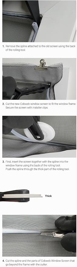 Premium Window Screen DIY KIT 39" 51" Blocks Rain, Pet Scratch, Fine Dust 99% - Image 9