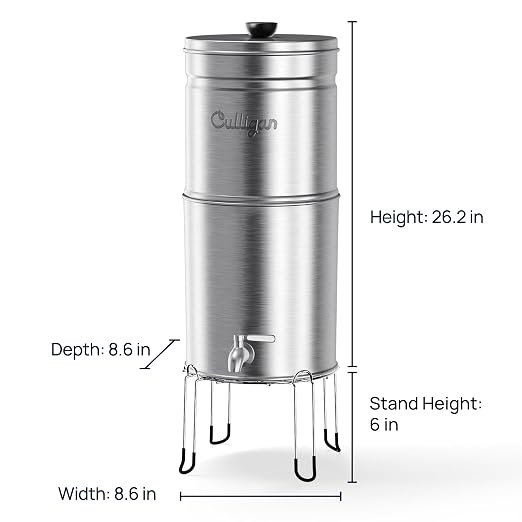 Culligan MaxClear 2.25 Gallon Gravity Water Filter System, Polished - Image 8