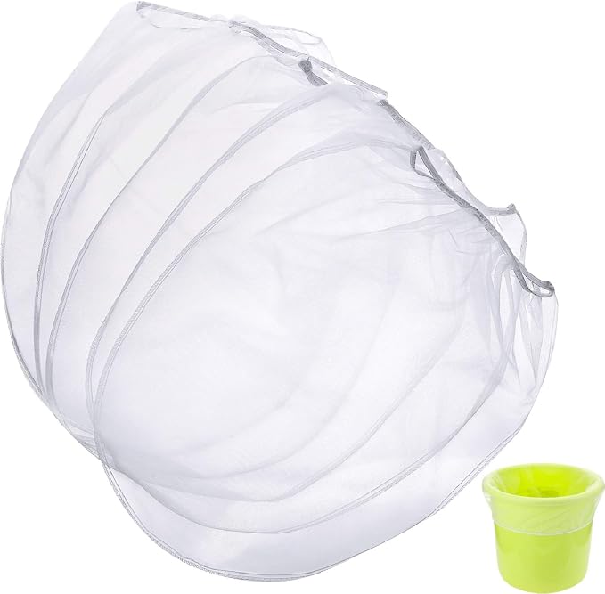 Paint Strainer Bags White Fine Mesh Filters Bag Bucket Elastic Opening Strainer by Boao