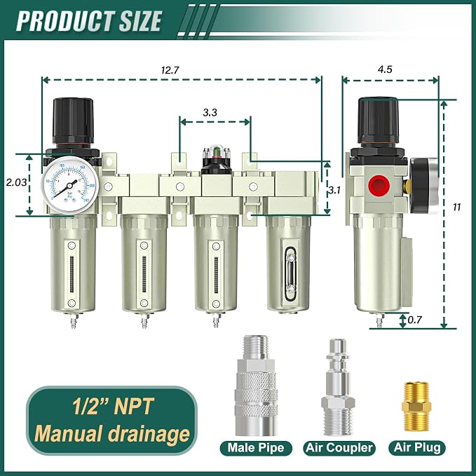 Industrial Grade 4-Stage Air Drying System, 1/2" Npt - Image 2