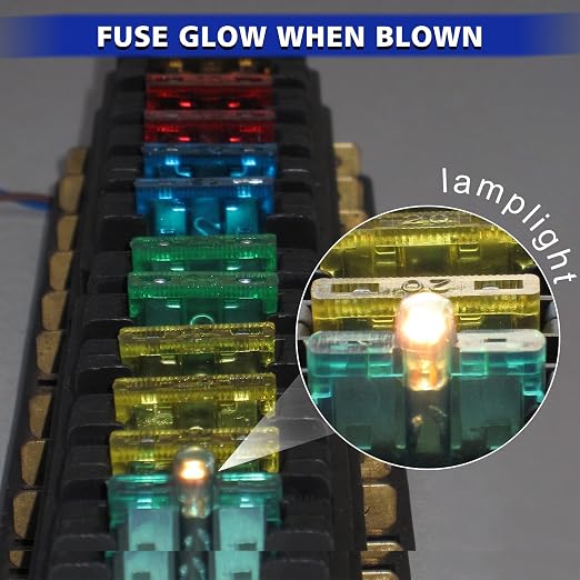 BUSY-CORNER Mini Blade Automotive Fuse Glow When Blown Smart Auto Glow Fuse - Image 4
