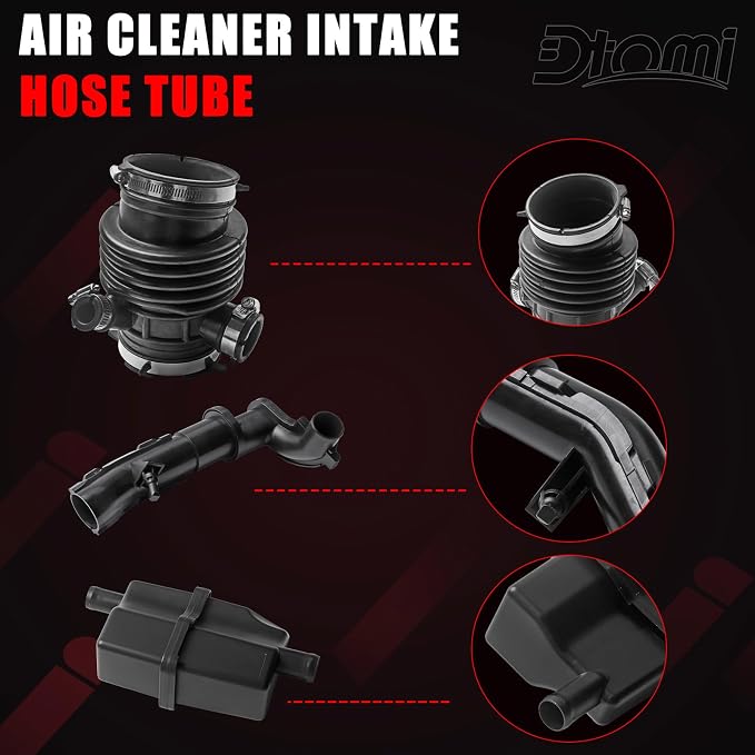 Engine Air Intake Hose w/Clamps, Air Cleaner to Engine Compatible - Image 7